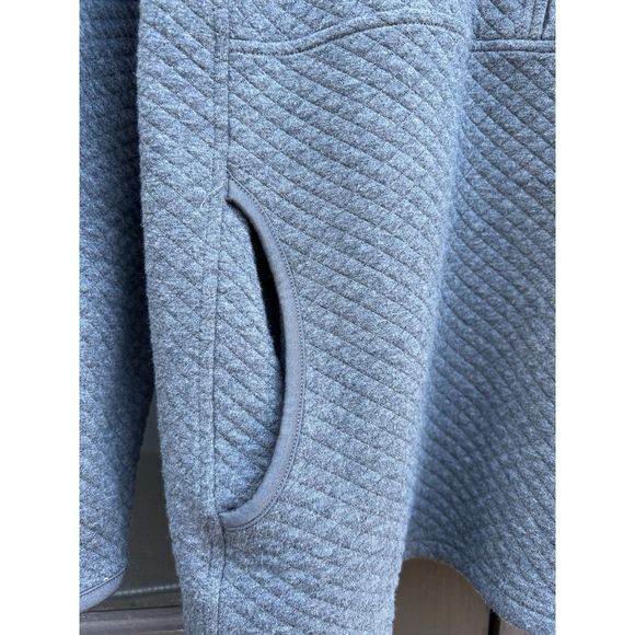 Blue Mountain Quilted Jacket Women Half Zip Pullover, 1X, Blue - Picture 4 of 5